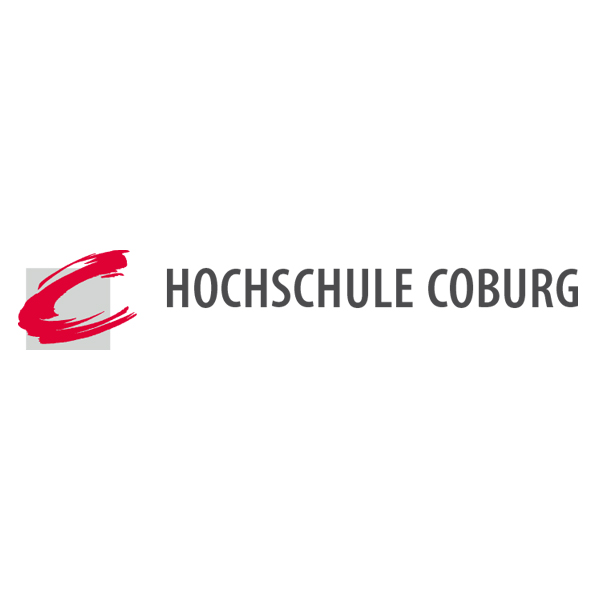 Hier ist das Logo der Hochschule Coburg dargestellt. Links neben dem Schriftzug "Hochschule Coburg" ist ein rotes C auf grauem Hintergrund zu sehen.